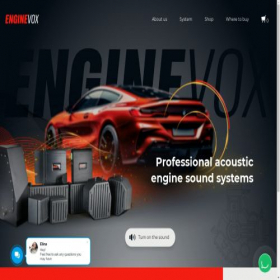 Скриншот главной страницы сайта enginevox.com