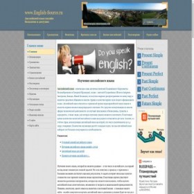 Скриншот главной страницы сайта english-source.ru