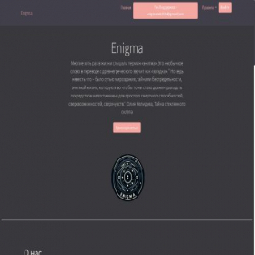 Скриншот главной страницы сайта enigma24.by