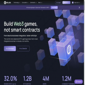 Скриншот главной страницы сайта enjin.io