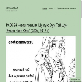 Скриншот главной страницы сайта enotasamovar.ru