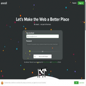 Скриншот главной страницы сайта enrollapp.com