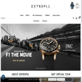 Скриншот главной страницы сайта entropia.club