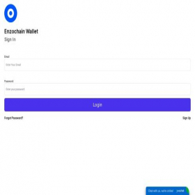Скриншот главной страницы сайта enzochainaccount.web.app