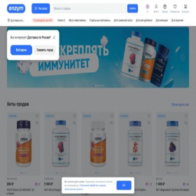 Скриншот главной страницы сайта enzym.ru