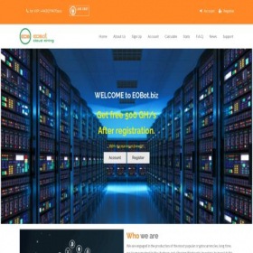 Скриншот главной страницы сайта eobot.biz