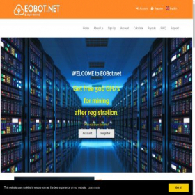 Скриншот главной страницы сайта eobot.net