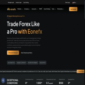 Скриншот главной страницы сайта eonefx.com
