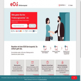 Скриншот главной страницы сайта eos-serviceportal.de