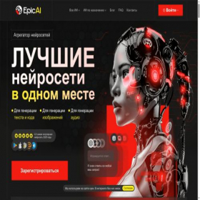 Скриншот главной страницы сайта epicai.ru