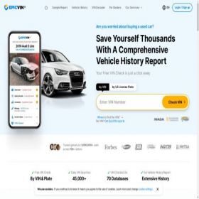 Скриншот главной страницы сайта epicvin.com