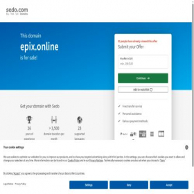 Скриншот главной страницы сайта epix.online