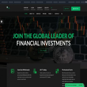 Скриншот главной страницы сайта equatecoin.live