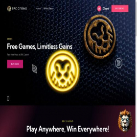 Скриншот главной страницы сайта erc.casino