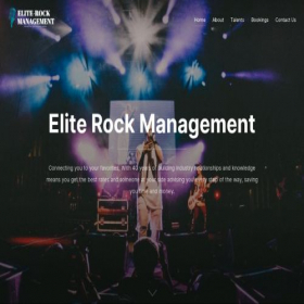 Скриншот главной страницы сайта erockmanagement.com