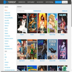 Скриншот главной страницы сайта erotorrent.ru