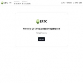 Скриншот главной страницы сайта ertc.land