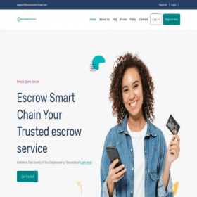 Скриншот главной страницы сайта escrowsmartchain.com