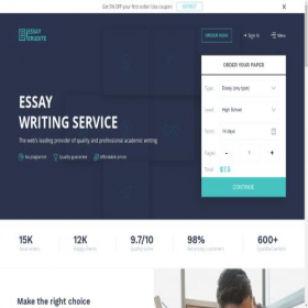 Скриншот главной страницы сайта essayerudite.com