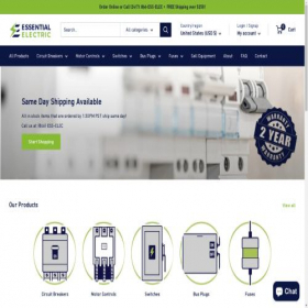 Скриншот главной страницы сайта essentialparts.com
