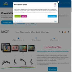 Скриншот главной страницы сайта estore.wacom.com