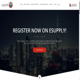 Скриншот главной страницы сайта esupply.dubai.gov.ae