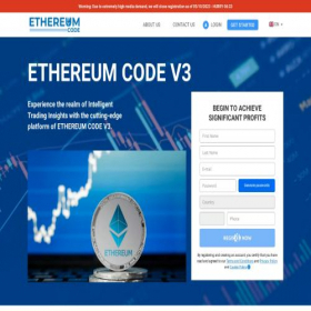 Скриншот главной страницы сайта ethereumcodebot.com