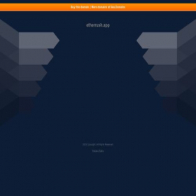 Скриншот главной страницы сайта etherrush.app