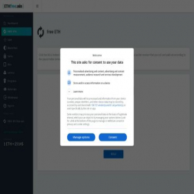 Скриншот главной страницы сайта ethfree.online