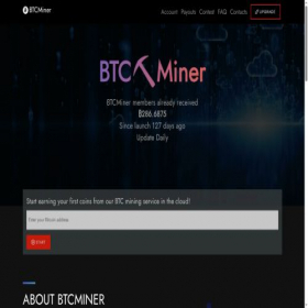 Скриншот главной страницы сайта ethminer.biz