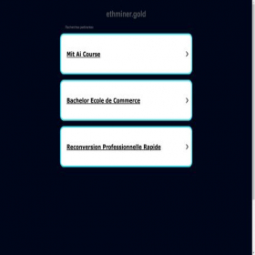 Скриншот главной страницы сайта ethminer.gold