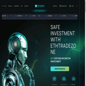 Скриншот главной страницы сайта ethtradezone.com