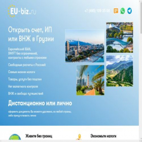 Скриншот главной страницы сайта eu-biz.online