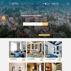 Скриншот главной страницы сайта euapartments.by