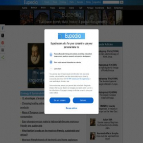Скриншот главной страницы сайта eupedia.com