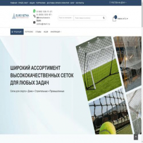 Скриншот главной страницы сайта euro-setka.ru