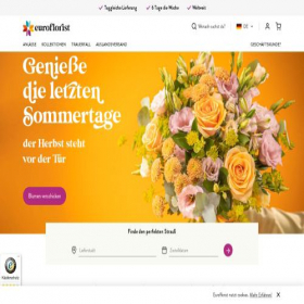 Скриншот главной страницы сайта euroflorist.de