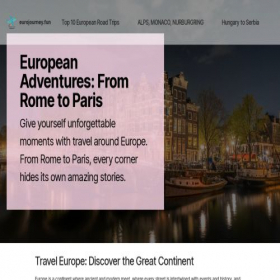 Скриншот главной страницы сайта eurojourney.fun