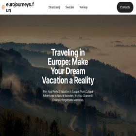 Скриншот главной страницы сайта eurojourneys.fun