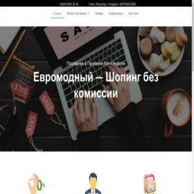 Скриншот главной страницы сайта euromodny.com