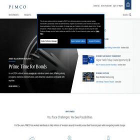 Скриншот главной страницы сайта europe.pimco.com