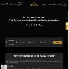 Скриншот главной страницы сайта european.auction