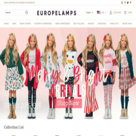 Скриншот главной страницы сайта europelamps.com