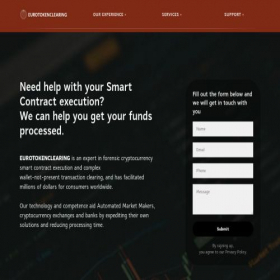 Скриншот главной страницы сайта eurotokenclearing.com