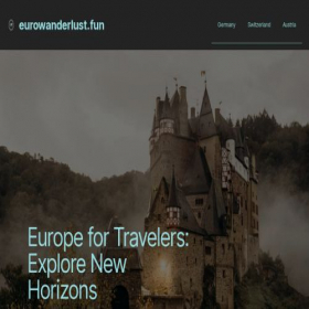 Скриншот главной страницы сайта eurowanderlust.fun