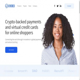 Скриншот главной страницы сайта everex.io