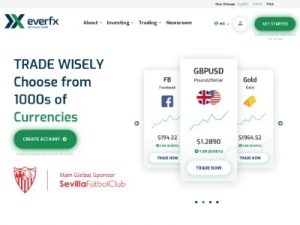 Скриншот главной страницы сайта everfx.com