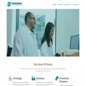 Скриншот главной страницы сайта evergreenlaboratories.co.uk