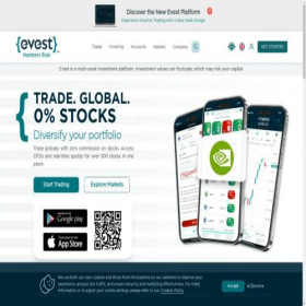 Скриншот главной страницы сайта evest.com