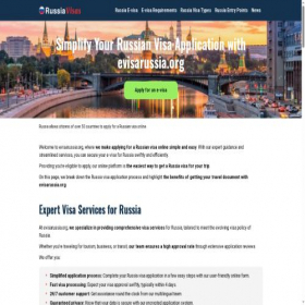 Скриншот главной страницы сайта evisarussia.org